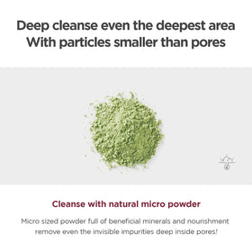 ma:nyo Deep Pore Cleansing Soda Foam with green tea leaves