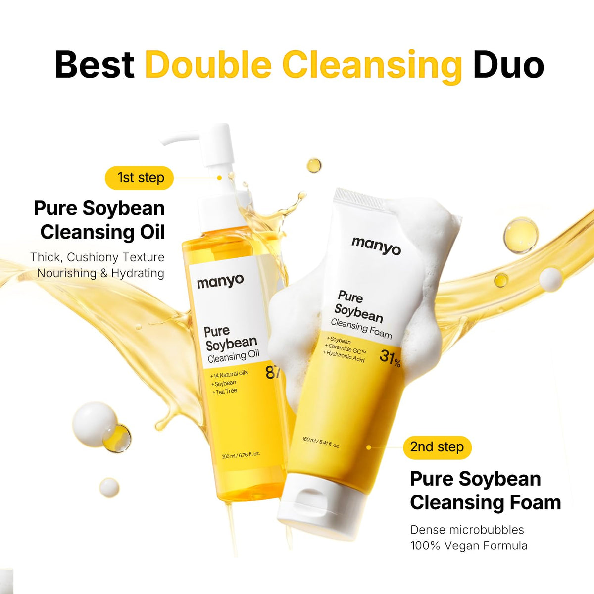 ma:nyo Pure Cleansing Oil 200ml on a bathroom counter