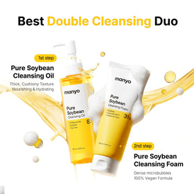 ma:nyo Pure Cleansing Oil 200ml on a bathroom counter