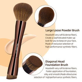 MAANGE 20 Pcs Makeup Brush Set displayed on a vanity