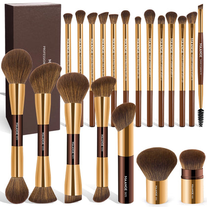 MAANGE 20 Pcs Makeup Brush Set in elegant gift box