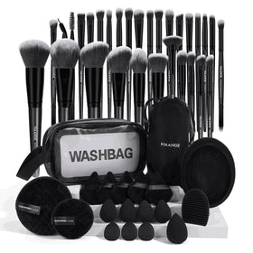 MAANGE 49 Pcs Makeup Brush Set with velvet bag front view