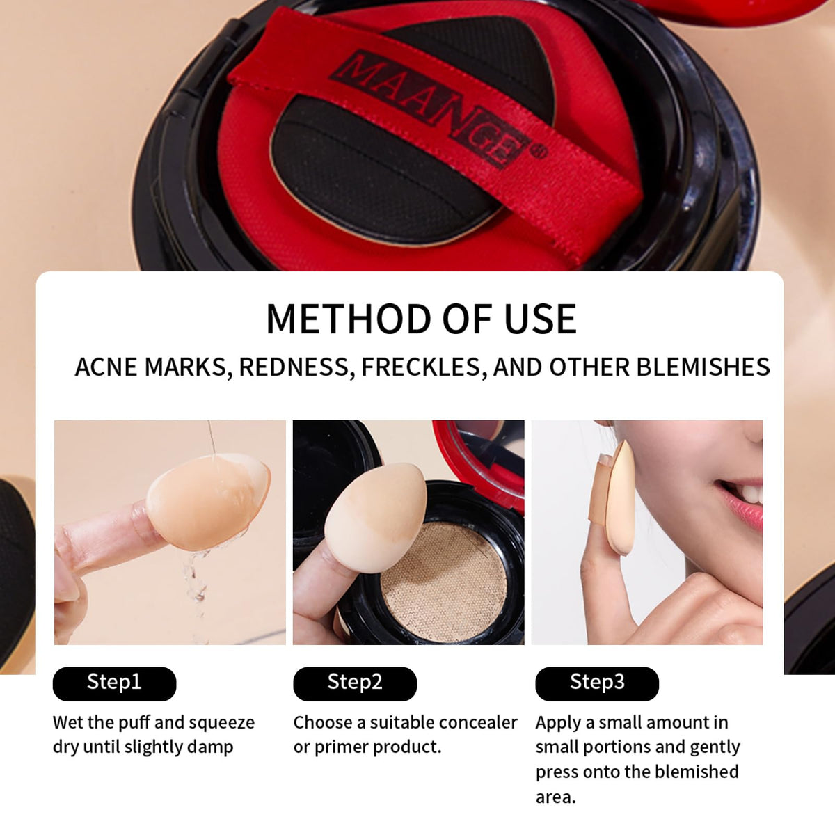 MAANGE brush set neatly organised in carrying bag