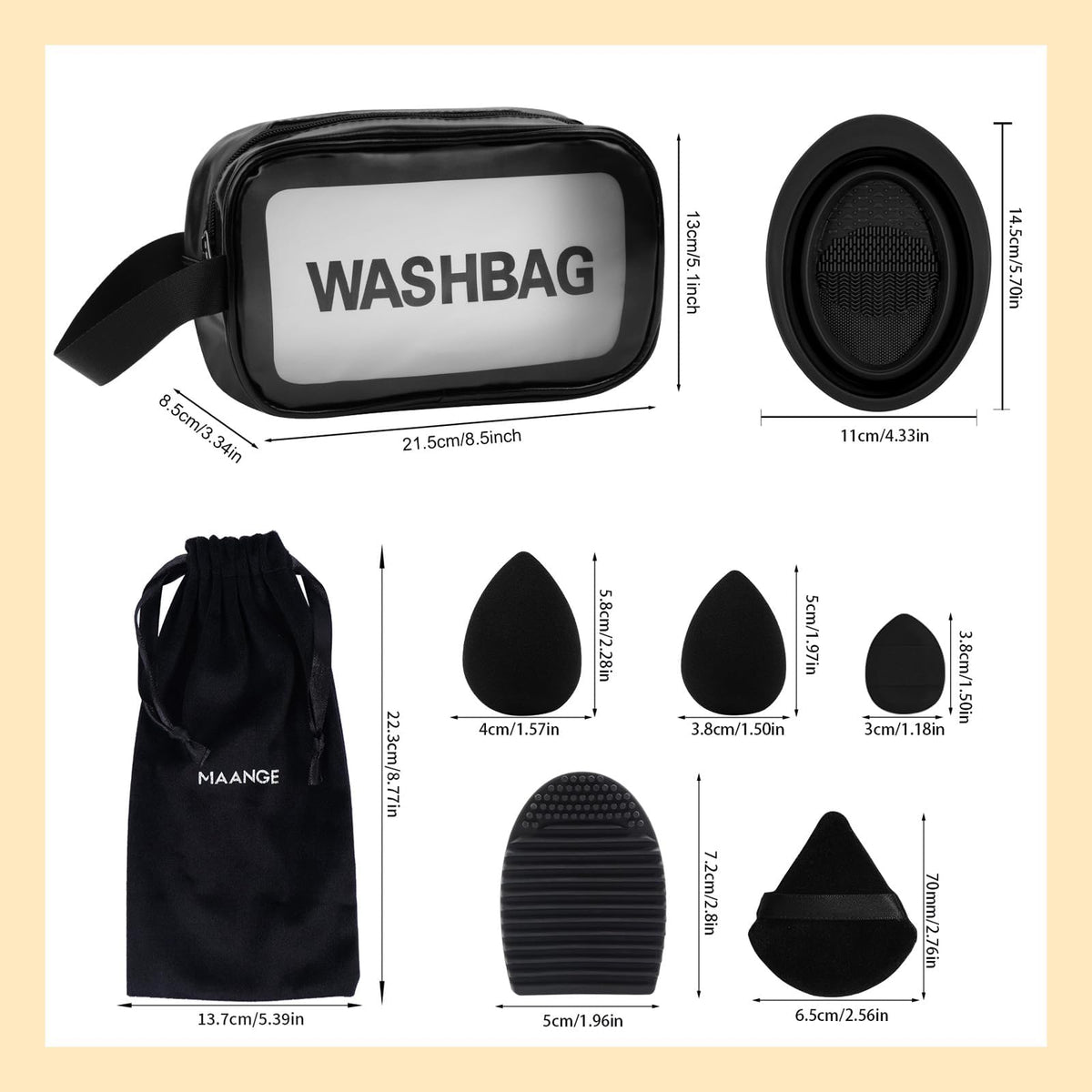MAANGE cleaning mat for easy brush maintenance