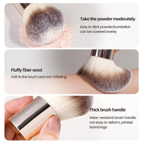 MAANGE double-ended kabuki brush close-up showing bristles