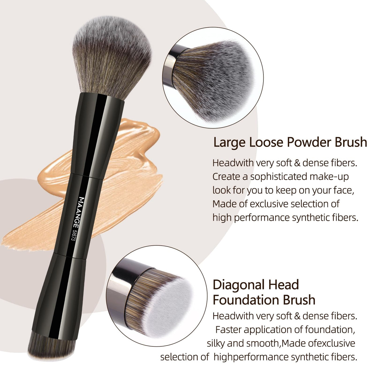 MAANGE foundation brushes in black