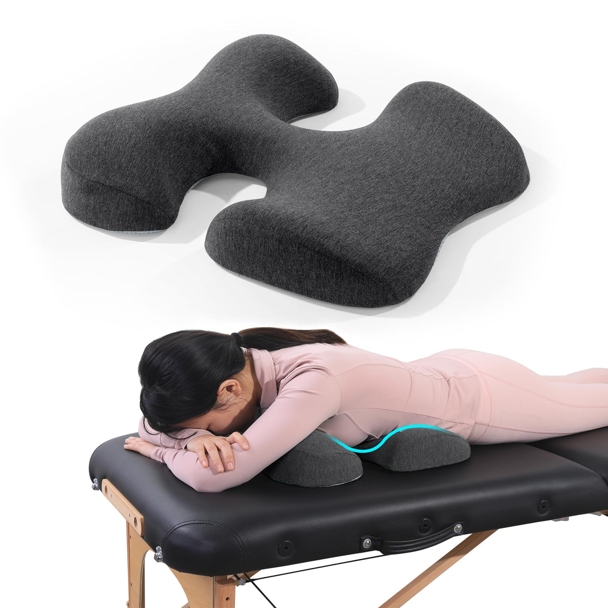 MABOZOO Breast Pillow front view showing ergonomic design