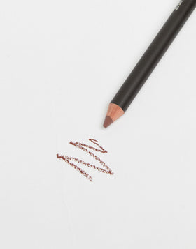 MAC Lip Pencil Mahogany with a lip brush