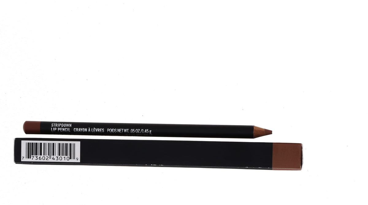 MAC Lip Pencil Stripdown swatch on skin showing colour