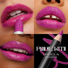 MAC M·A·C Sleek Satin Lipstick Violet Vapor swatch on skin