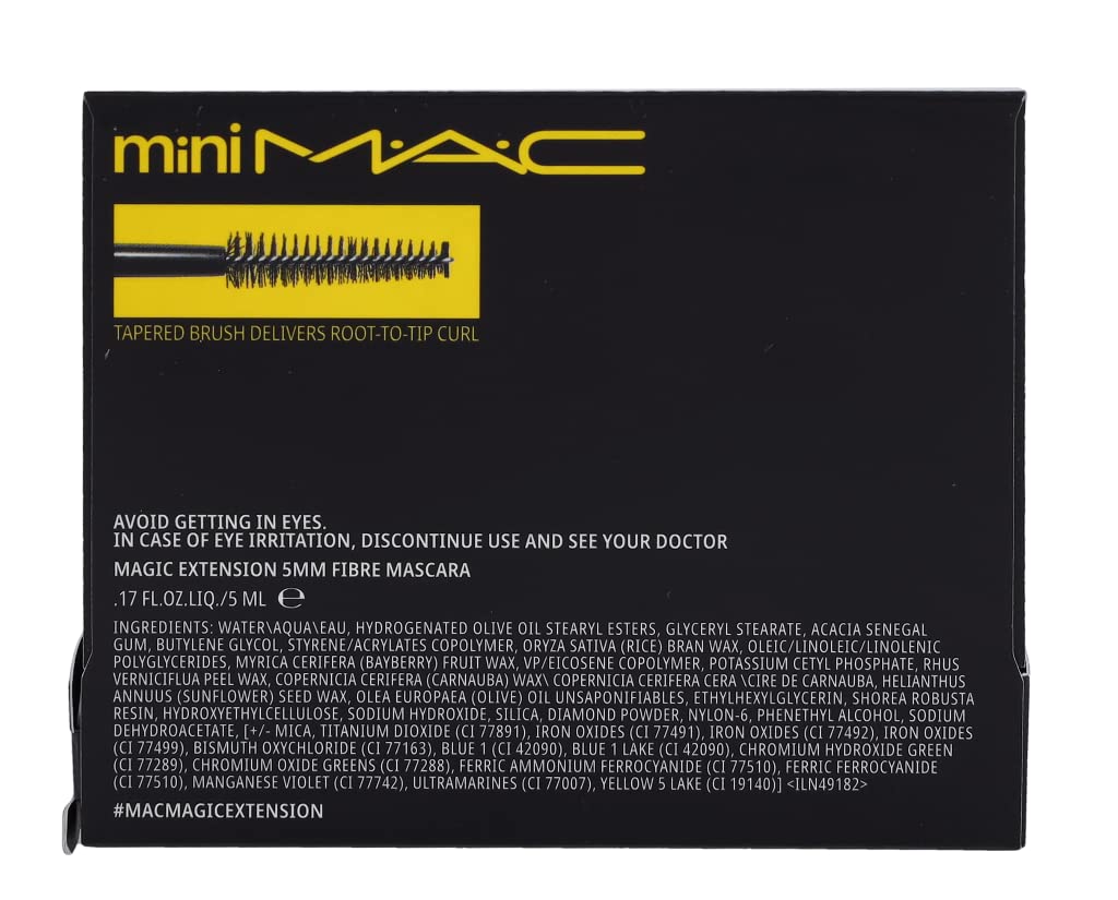 MAC Mini MAC Magic Extension 5MM Fibre Mascara in Extensive Black on display