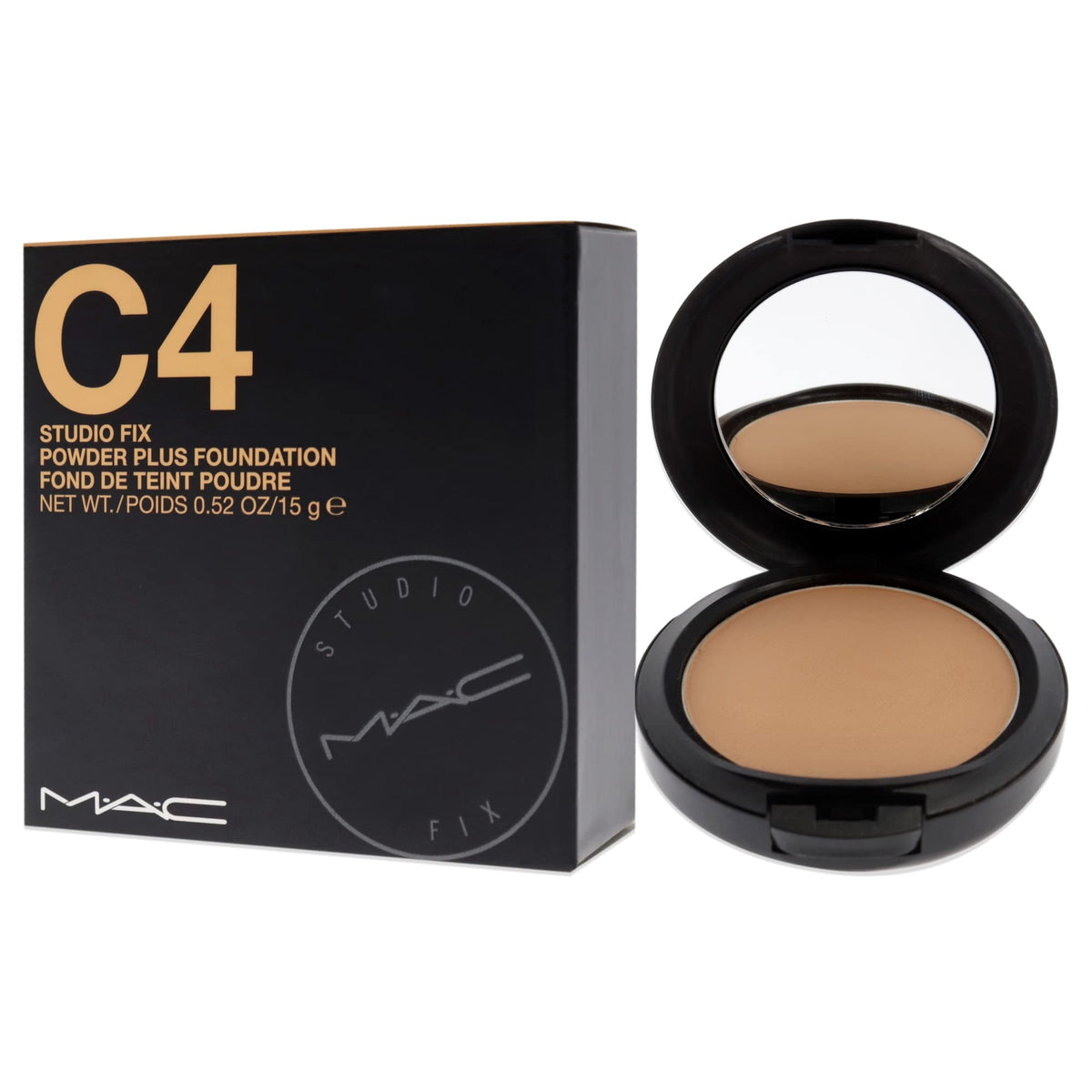 MAC Studio Fix Powder Plus Foundation C4 applied on skin