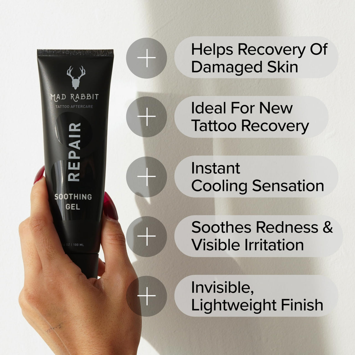 Mad Rabbit Tattoo Aftercare Soothing Gel 100 mL back view