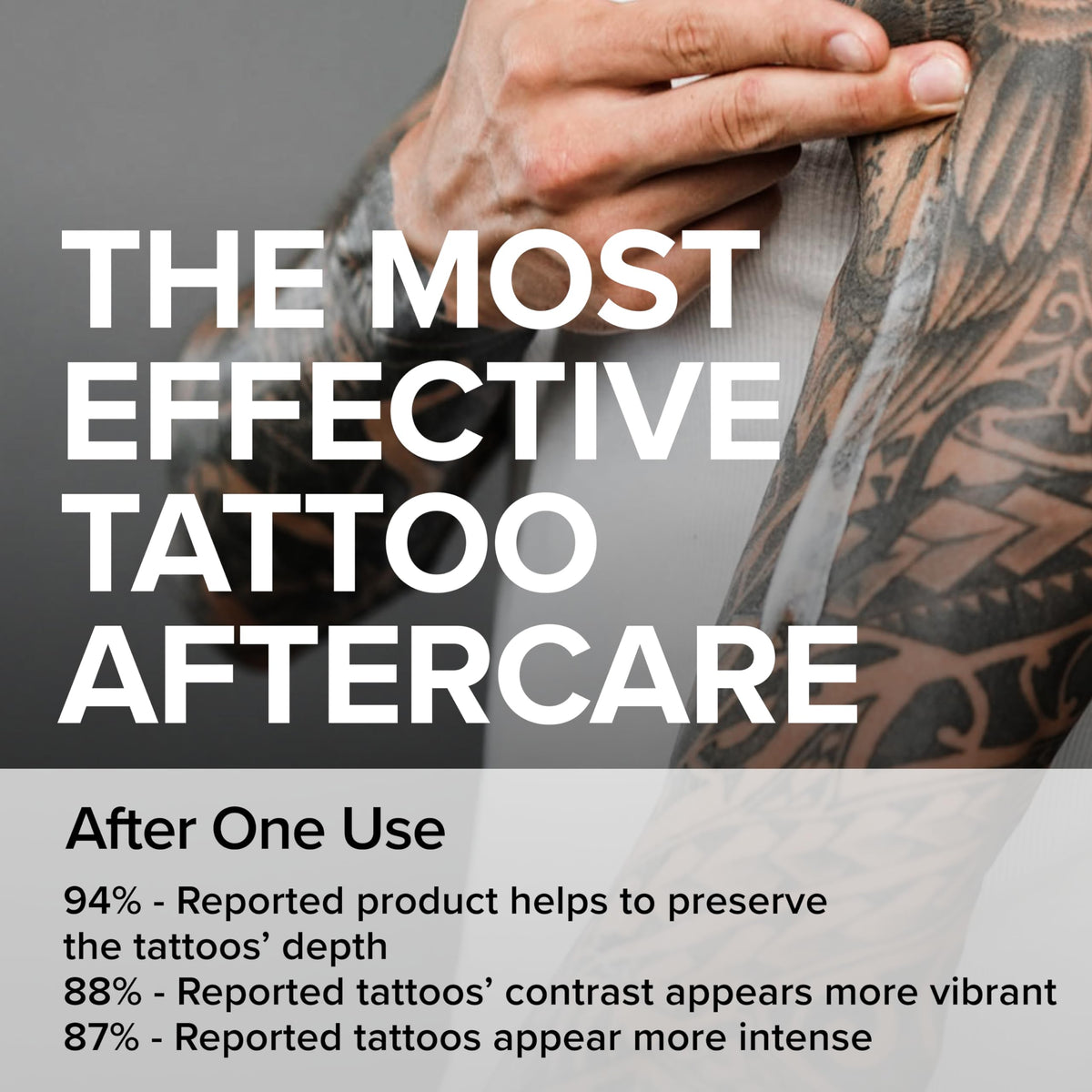 Mad Rabbit Tattoo Balm being applied to a tattoo