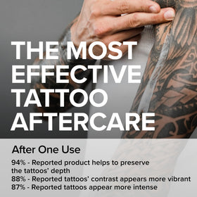 Mad Rabbit Tattoo Balm being applied to a tattoo