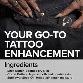 Mad Rabbit Tattoo Balm packaging with tangerine vanilla scent