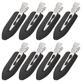 MADHOLLY 8Pcs Creaseless Hair Clips black front view