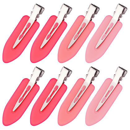 MADHOLLY 8Pcs Creaseless Hair Clips gradient pink front view