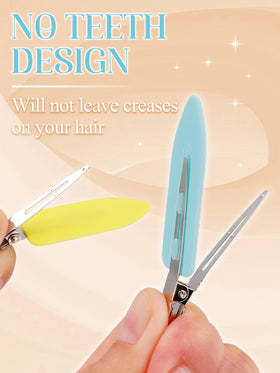 MADHOLLY Creaseless Hair Clip in use during makeup application