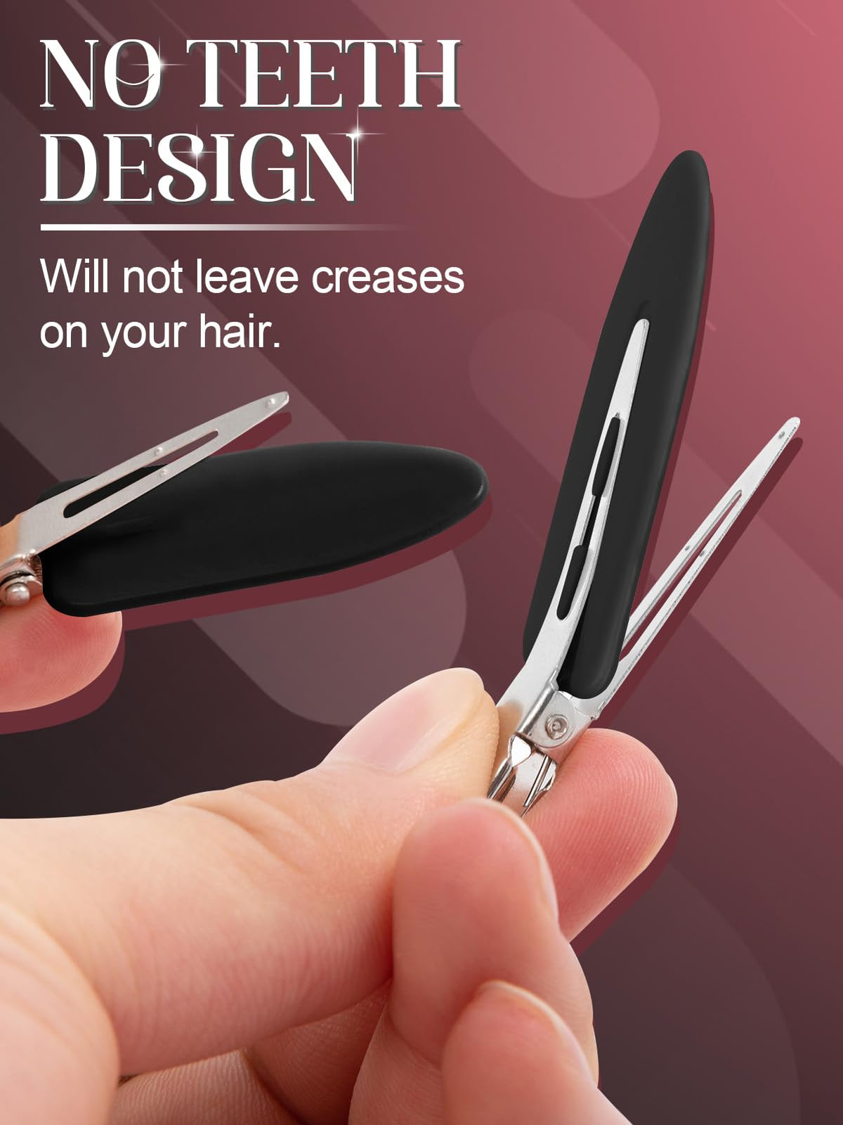 MADHOLLY Creaseless Hair Clips in use with hair styling