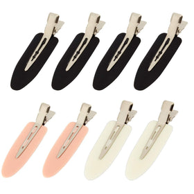 MADHOLLY Creaseless Hair Clips set in pink, black, and white