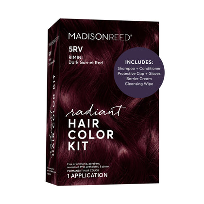 Madison Reed Radiant Hair Color Kit 5RV Dark Garnet Red front view