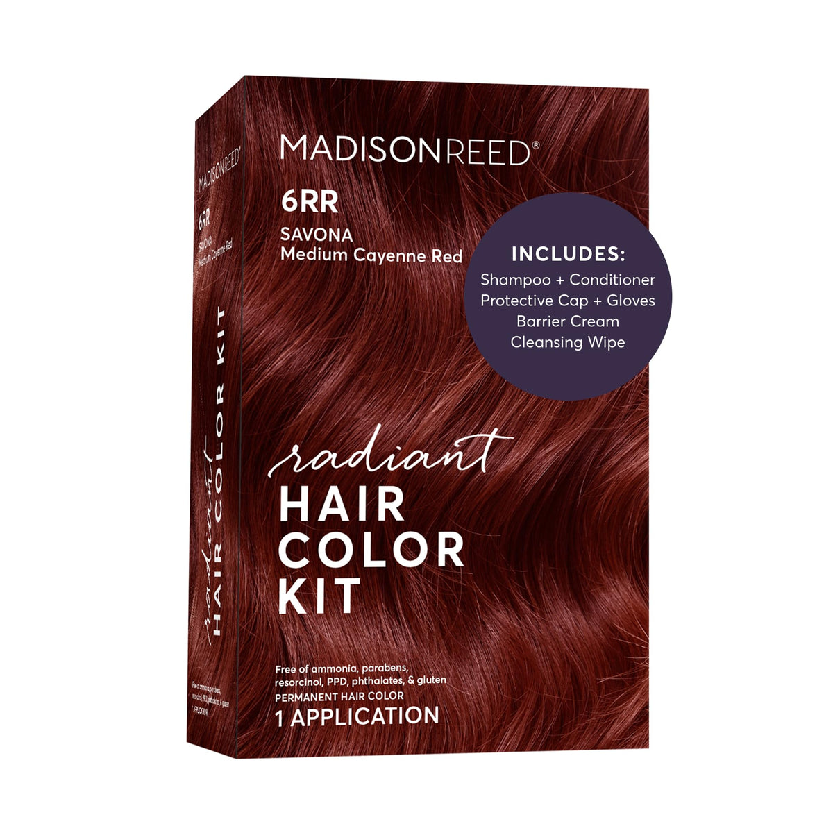 Madison Reed Radiant Hair Color Kit 6RR Medium Vibrant Cayenne Red front view