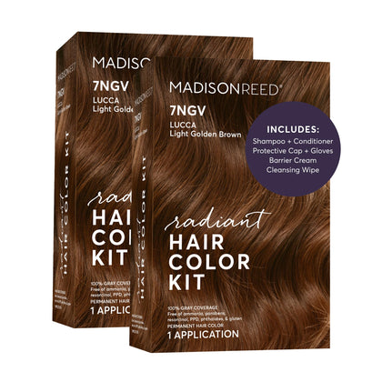 Madison Reed Radiant Hair Color Kit 7NGV Light Golden Brown front view