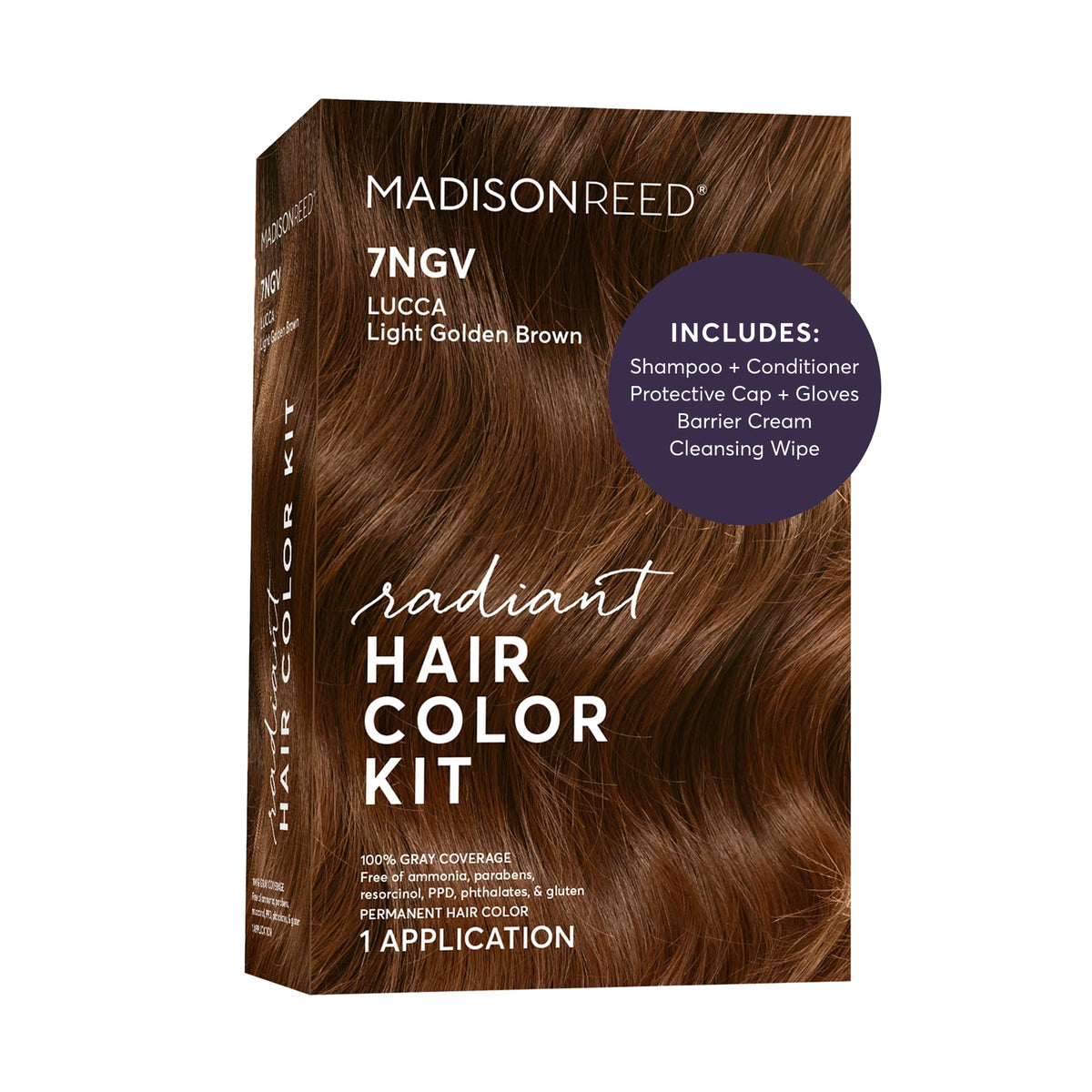 Madison Reed Radiant Hair Color Kit 7NGV Light Golden Brown front view