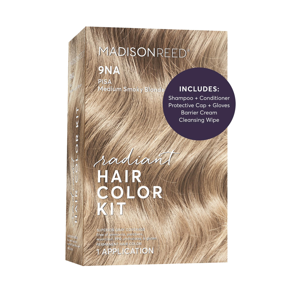 Madison Reed Radiant Hair Color Kit 9NA Medium Cool Blonde front view