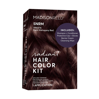 Madison Reed Radiant Hair Color Kit front view with Trieste Red 5NRM