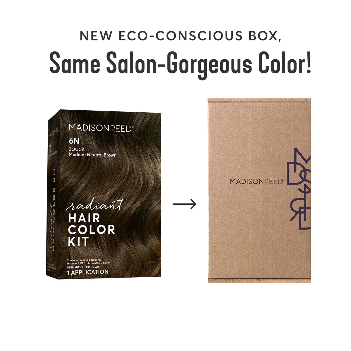 Madison Reed Radiant Hair Color Kit showing colour results on hair