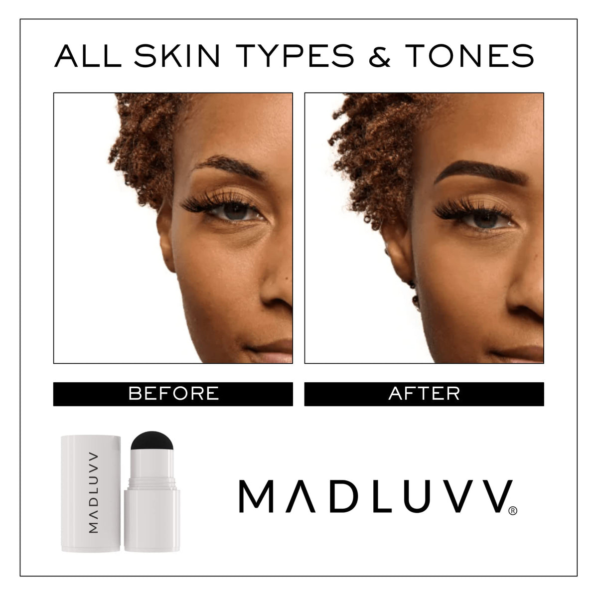 MADLUVV Brow Stamp Refill Dark Brown application process