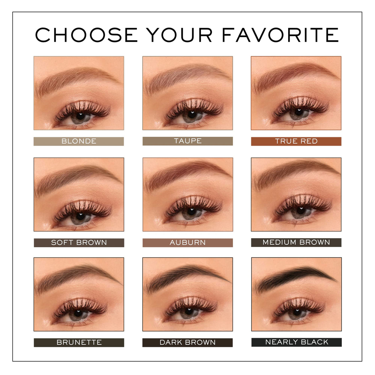 MADLUVV Brow Stamp Refill Dark Brown with stencils