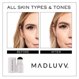 MADLUVV Brow Stamp Refill Medium Brown on a makeup table