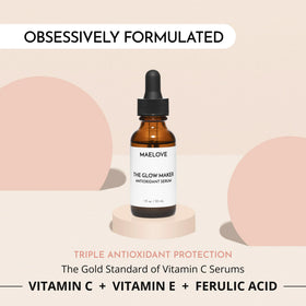 MAELOVE Glow Maker Vitamin C Serum texture on skin