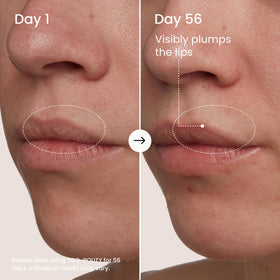 MAËLYS TOO-POUTY Lip Plumping Mask applied on lips