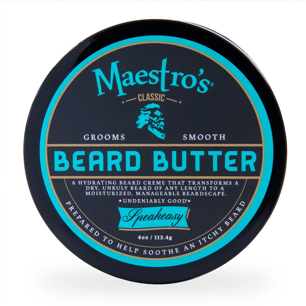 Maestro's Classic Beard Butter Speakeasy Blend 4oz front view