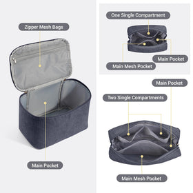 MAGEFY cubes purse bag in grey with zipper