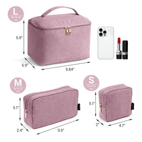 MAGEFY large makeup bag with zipper and handle