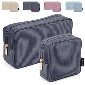 MAGEFY Makeup Bag Set front view in deep grey