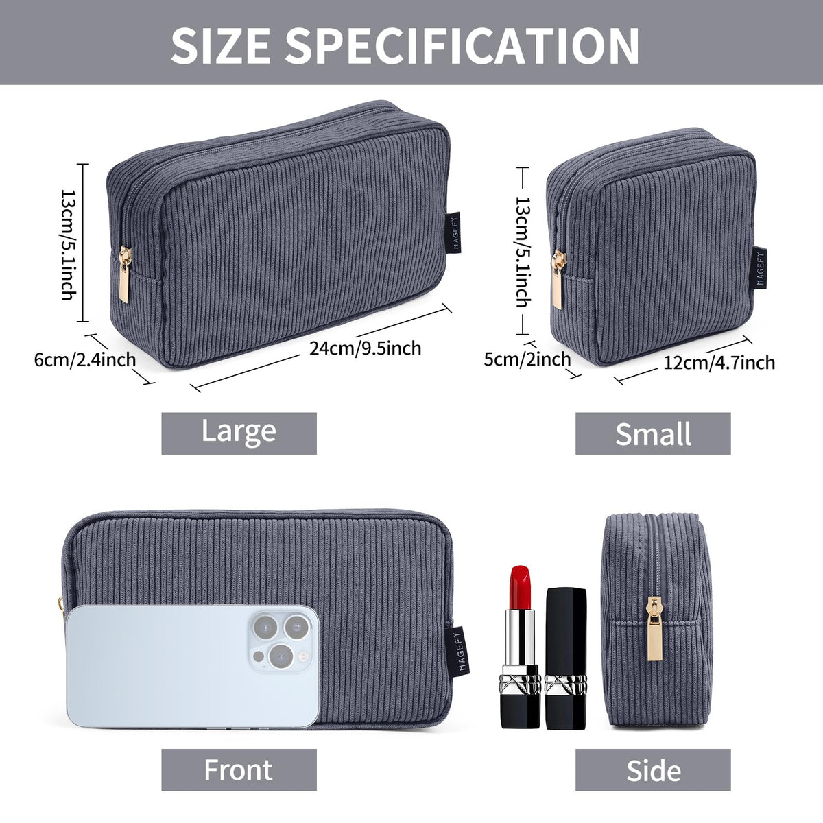 MAGEFY Makeup Bag Set lifestyle scene with cosmetics