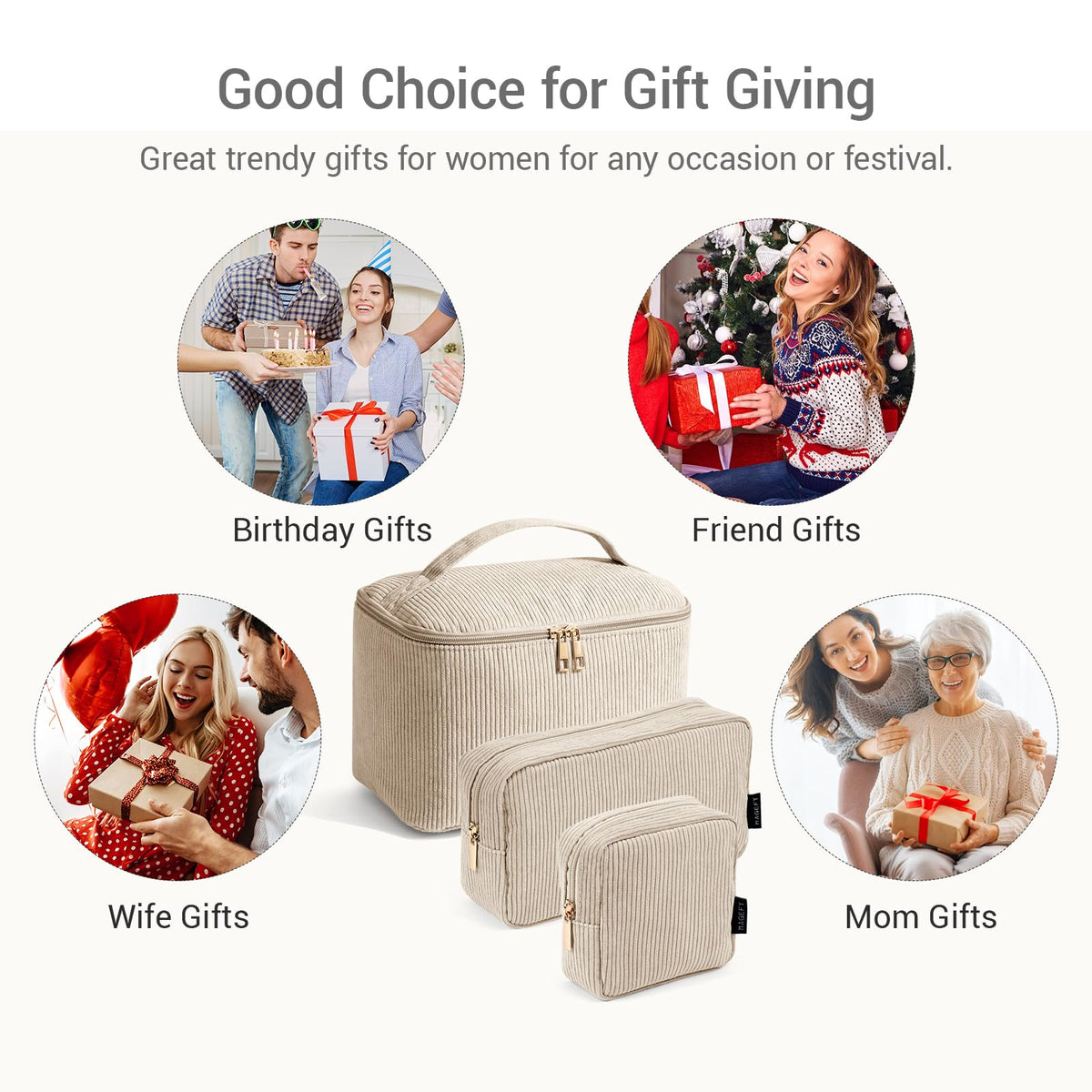 MAGEFY Makeup Bag Set showing zipper detail