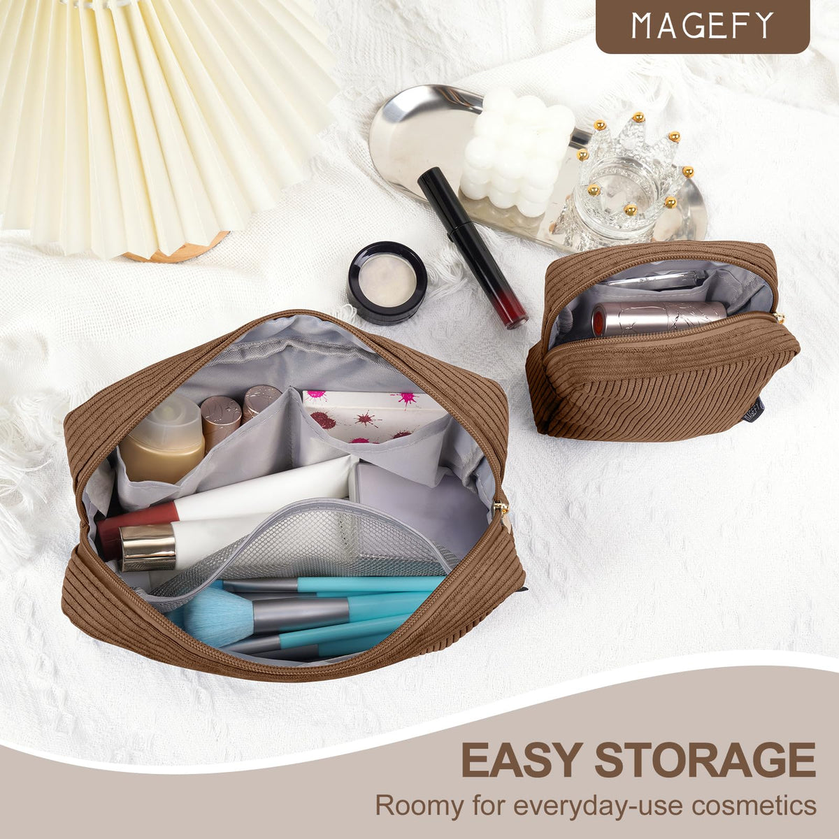 MAGEFY Makeup Bag Set side view showcasing design