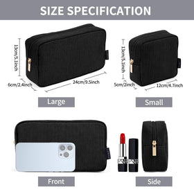 MAGEFY Makeup Bag small size front view in black