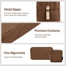 MAGEFY small cube makeup bag displayed in brown