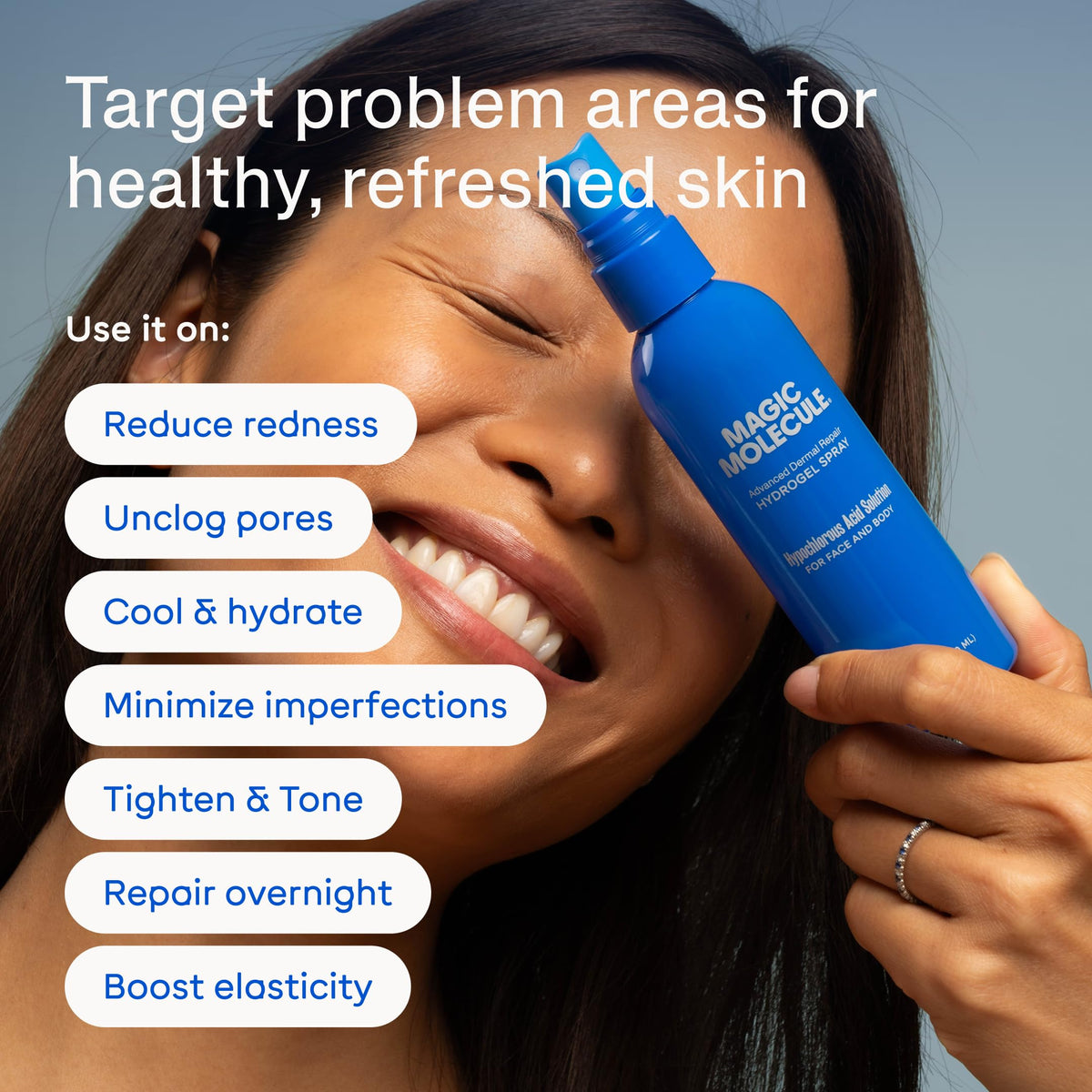 Magic Molecule Hypochlorous Acid Hydrogel Spray 3.4oz side view