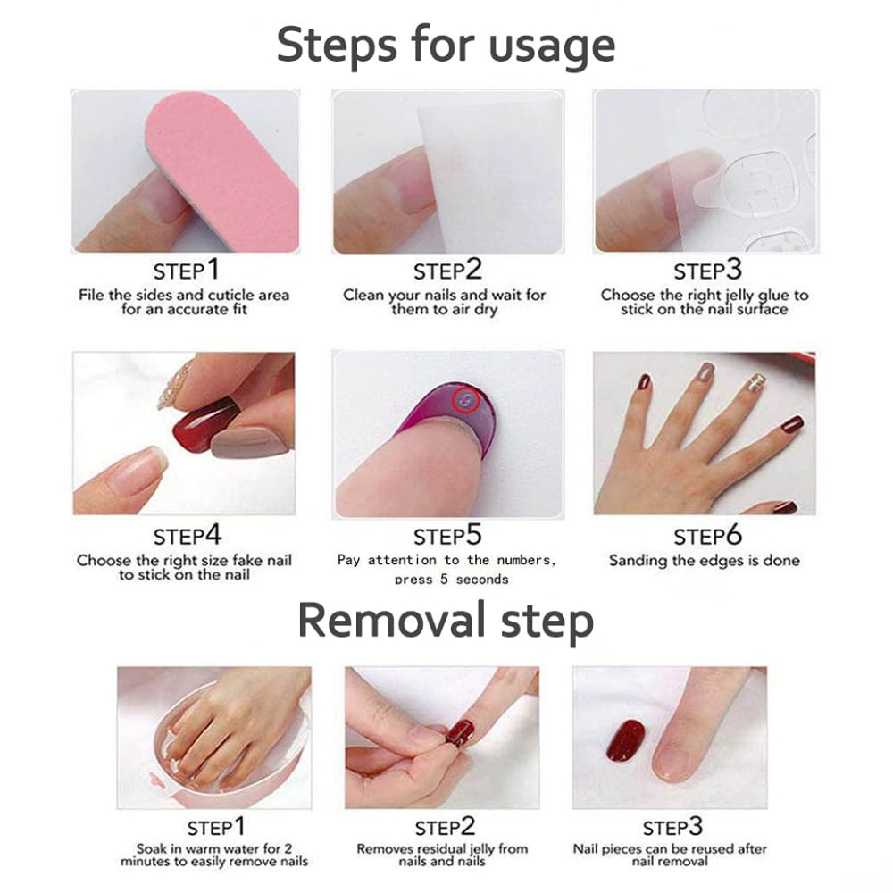 MAGLFELL Press On Nails showing flexibility and texture