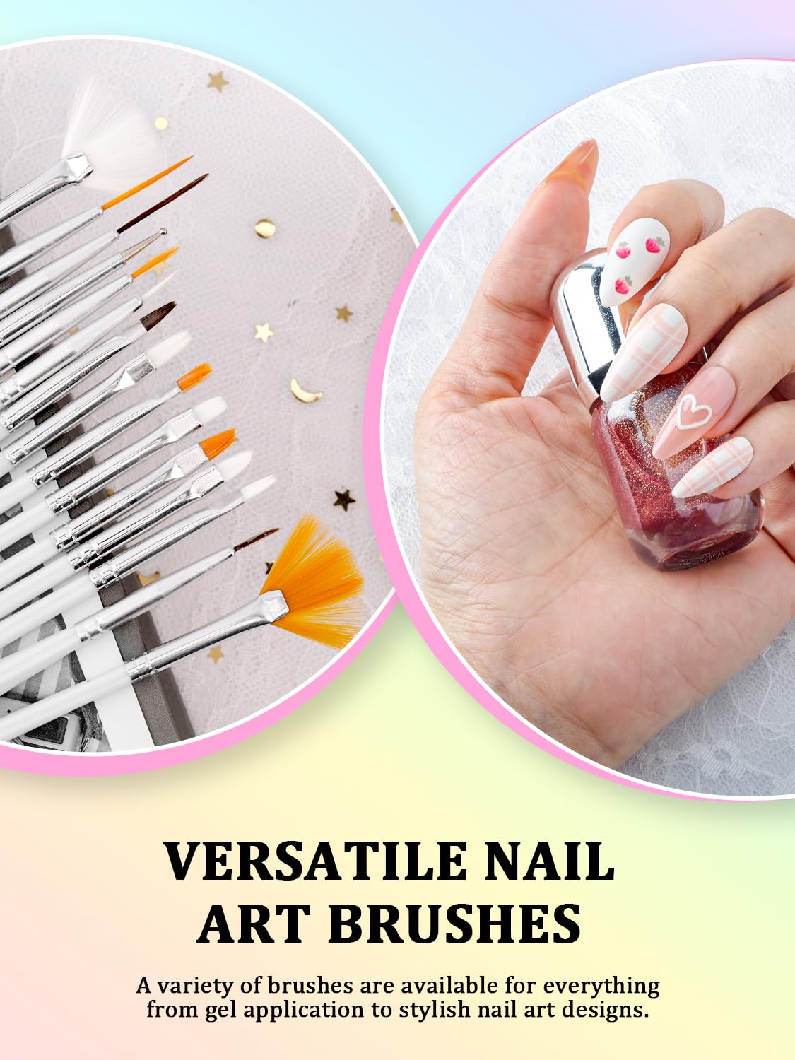 Magnetic nail stands included in YOOVR nail art set