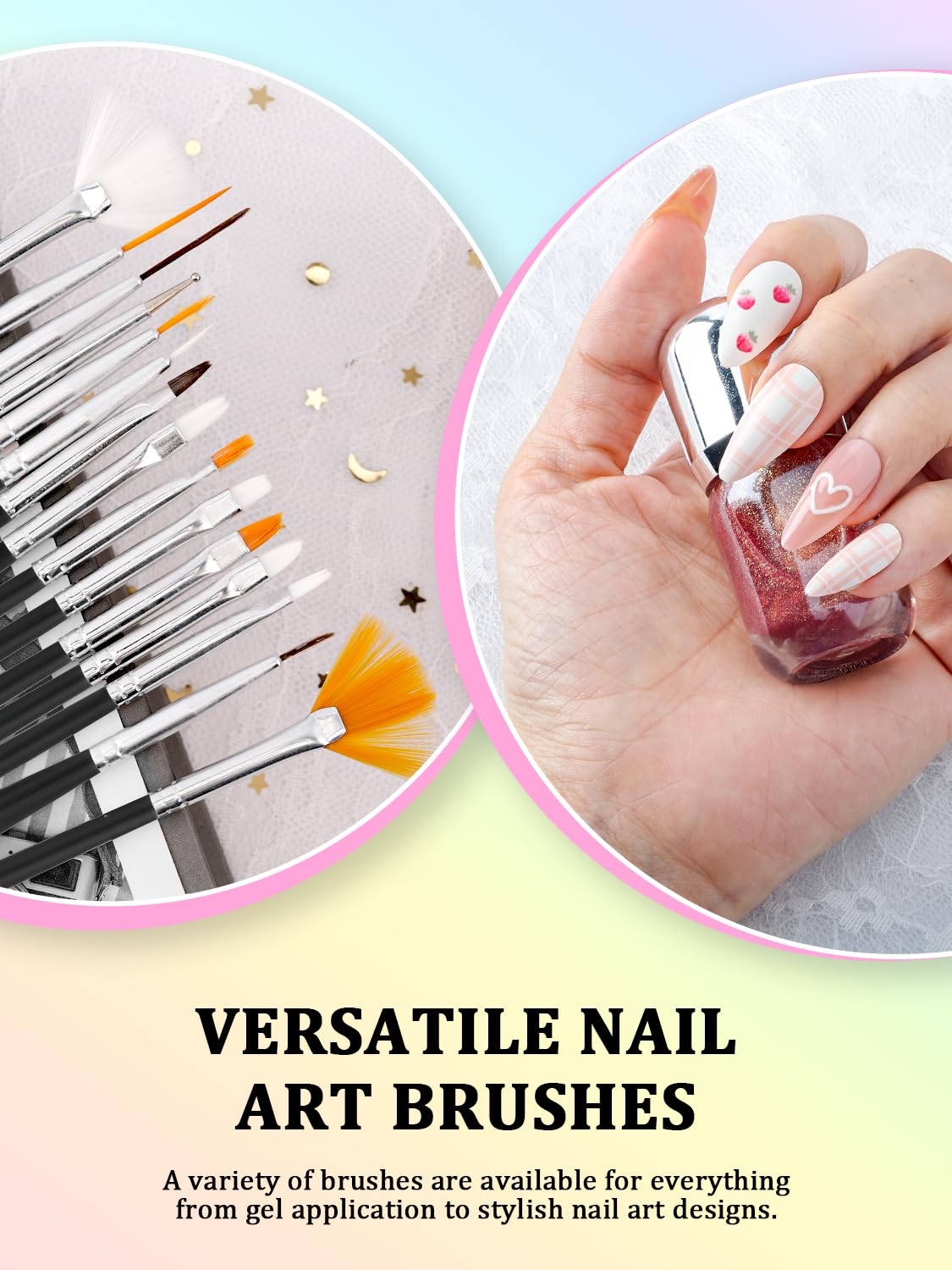 Magnetic nail stands included in YOOVR nail art set